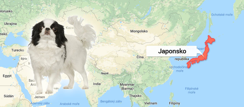 Japan Chin mapa Japonsko